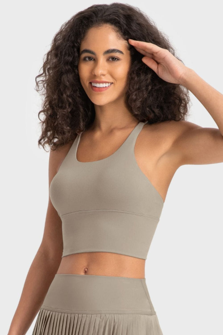 The802Gypsy Activewear/tops GYPSY-Crisscross Back Ladder Detail Sports Top