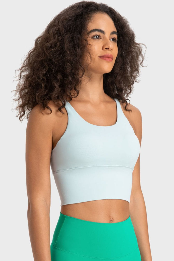 The802Gypsy Activewear/tops GYPSY-Crisscross Back Ladder Detail Sports Top