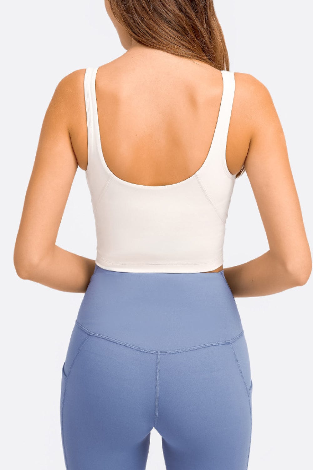 The802Gypsy Activewear/tops GYPSY-Deep V-Neck Crop Sports Top