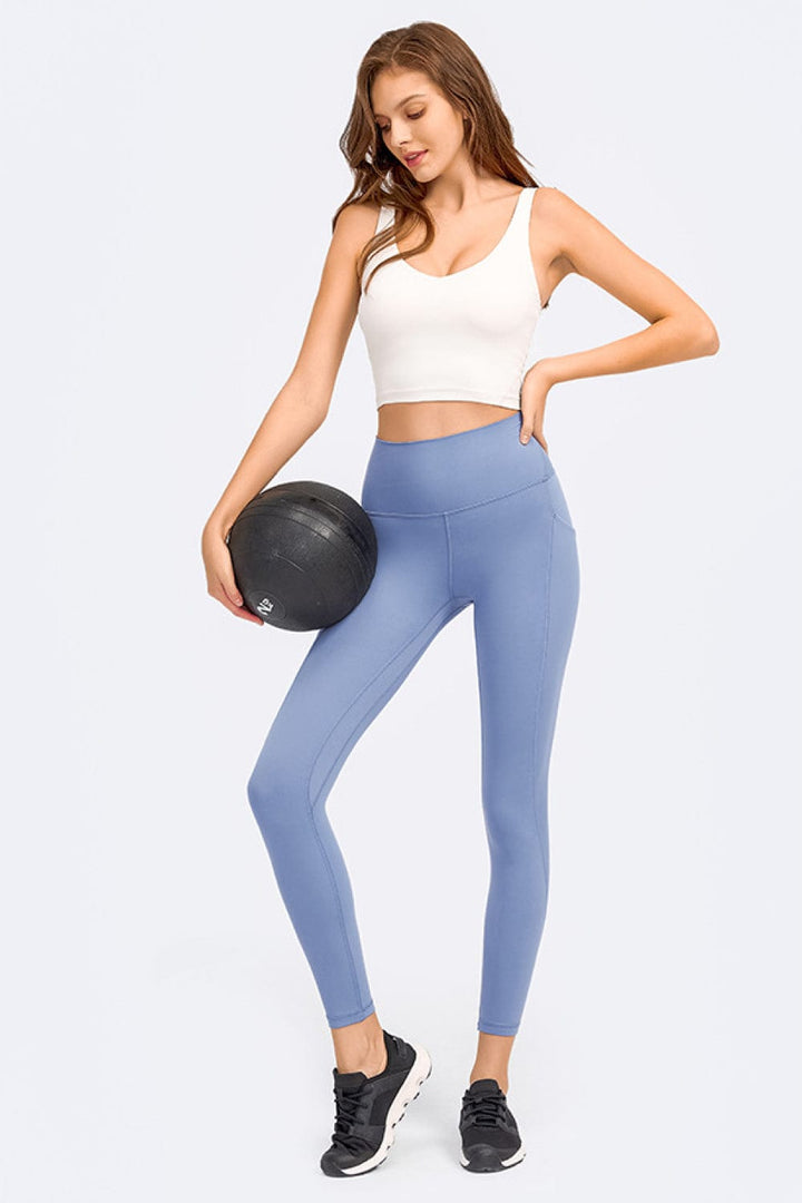 The802Gypsy Activewear/tops GYPSY-Deep V-Neck Crop Sports Top