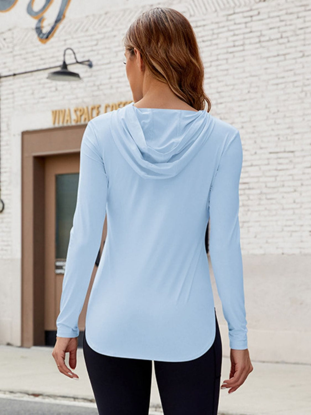 The802Gypsy Activewear/tops GYPSY-Long Sleeve Hooded Active Top