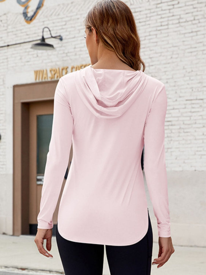 The802Gypsy Activewear/tops GYPSY-Long Sleeve Hooded Active Top