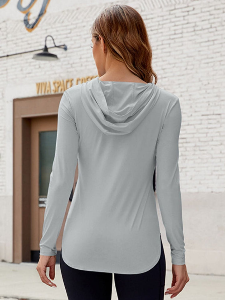 The802Gypsy Activewear/tops GYPSY-Long Sleeve Hooded Active Top