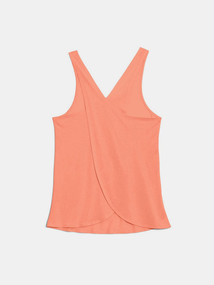 The802Gypsy Activewear/tops GYPSY-Long Style Crisscross Scoop Neck Active Tank ⏹️