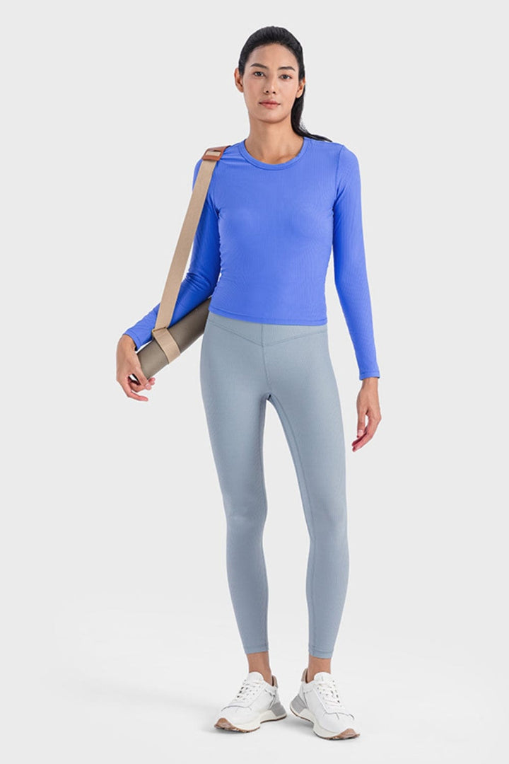 The802Gypsy Activewear/tops GYPSY-Millennia Round Neck Long Sleeve Sports Top