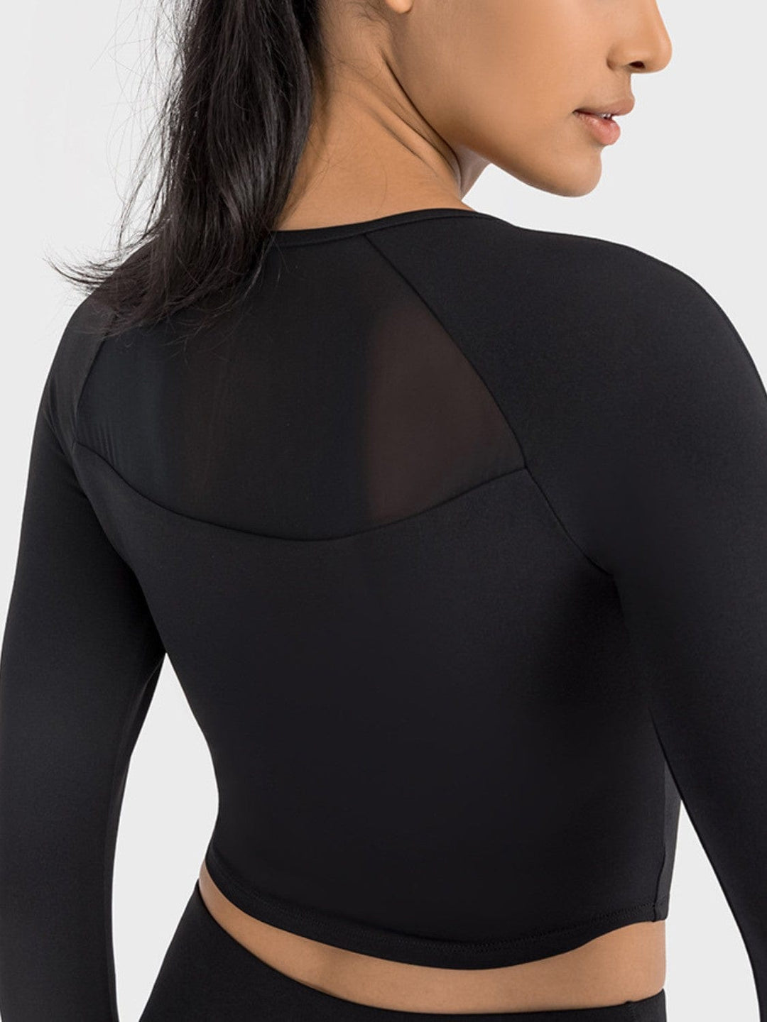 The802Gypsy Activewear/tops GYPSY-Millennia Square Neck Long Sleeve Cropped Sports Top