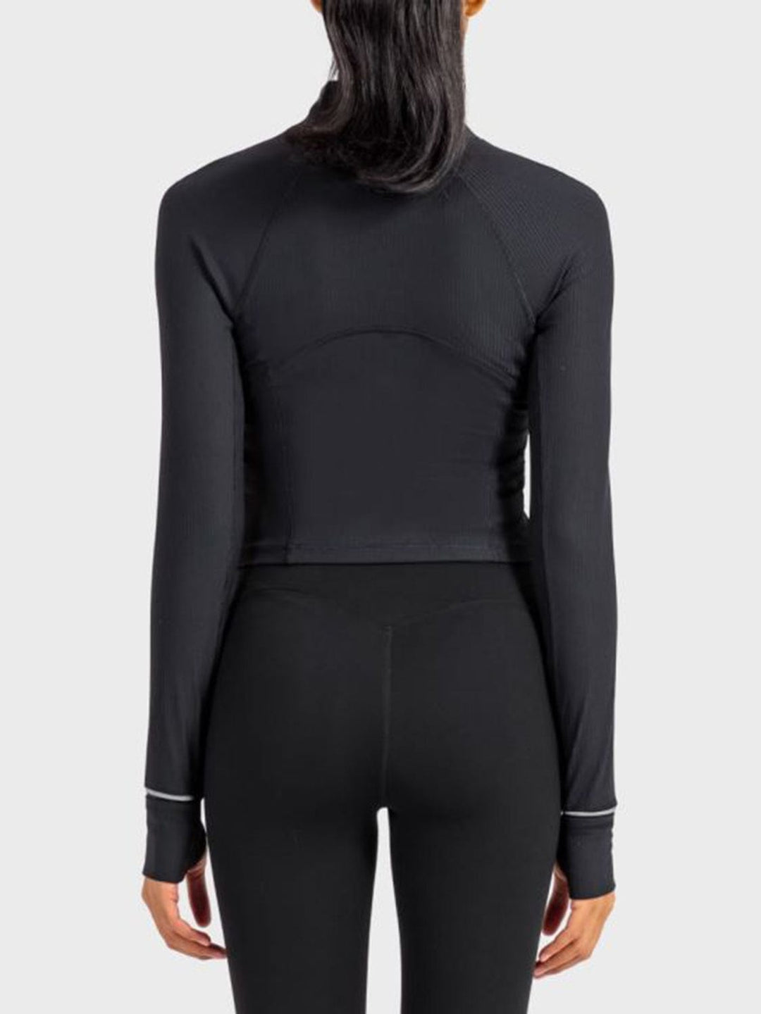 The802Gypsy Activewear/tops GYPSY-Mock Neck Half Zip Long Sleeve Sport Top