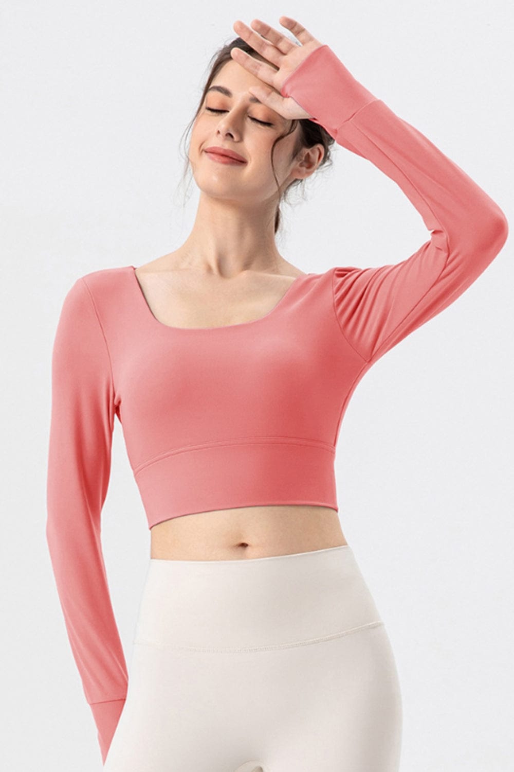 The802Gypsy Activewear/tops GYPSY-Square Neck Crisscross Active Shirt