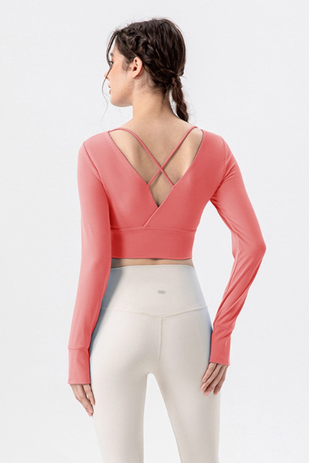 The802Gypsy Activewear/tops GYPSY-Square Neck Crisscross Active Shirt