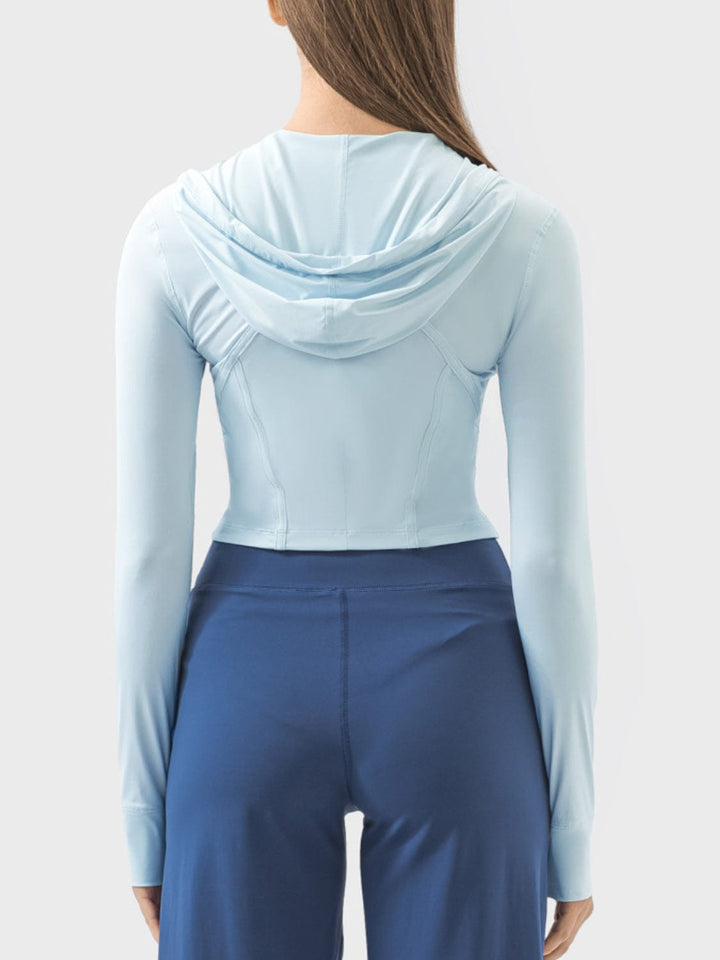The802Gypsy Activewear/tops GYPSY-Zip Up Hooded Long Sleeve Active Outerwear