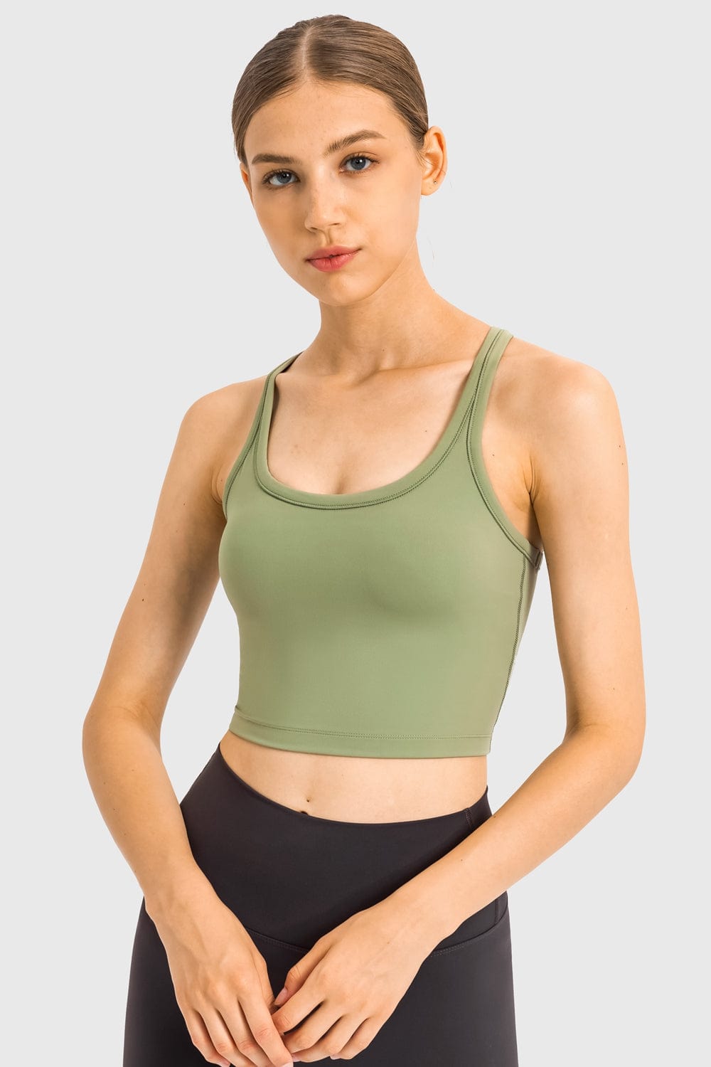 The802Gypsy Activewear/tops Matcha Green / 4 GYPSY-Racerback Sports Top