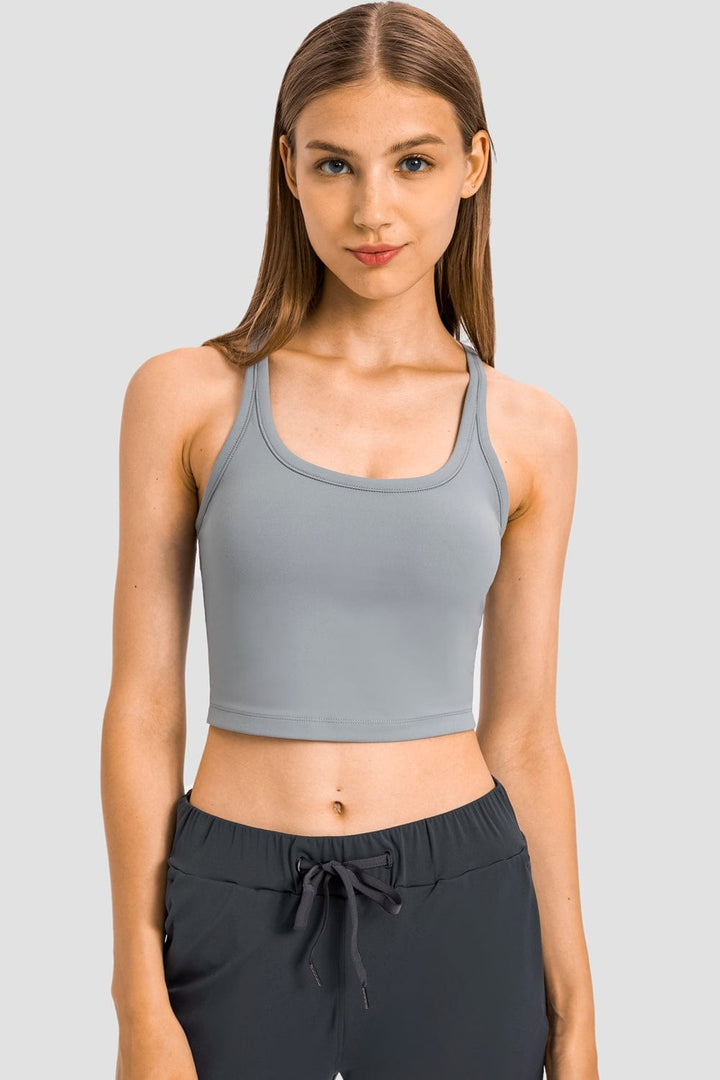 The802Gypsy Activewear/tops Misty  Blue / 4 GYPSY-Racerback Sports Top