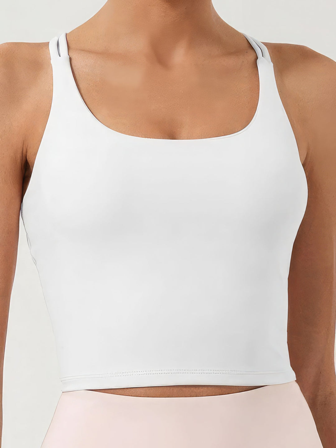 The802Gypsy  Activewear/tops S / white ❤GYPSY LOVE-Criss-Cross Back Sports Tank Top