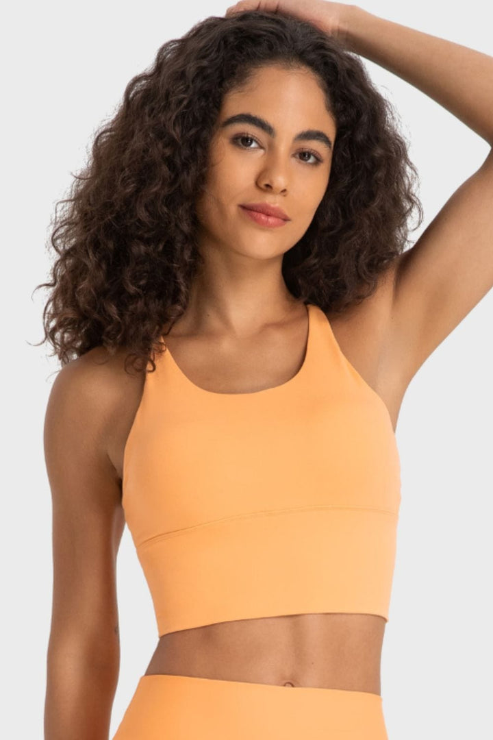 The802Gypsy Activewear/tops Sherbet / 4 GYPSY-Crisscross Back Ladder Detail Sports Top