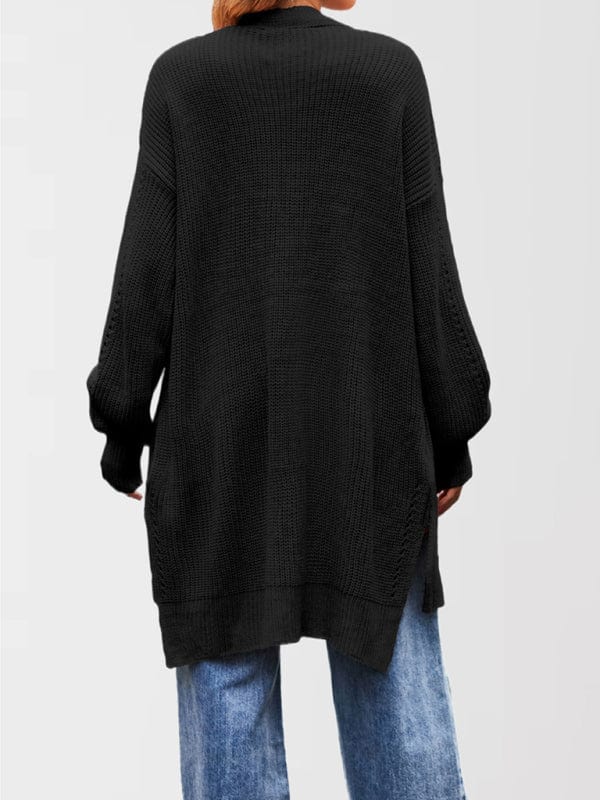 The802Gypsy apparel and accessories Black / S GYPSY GIRL- Long Knit Cardigan