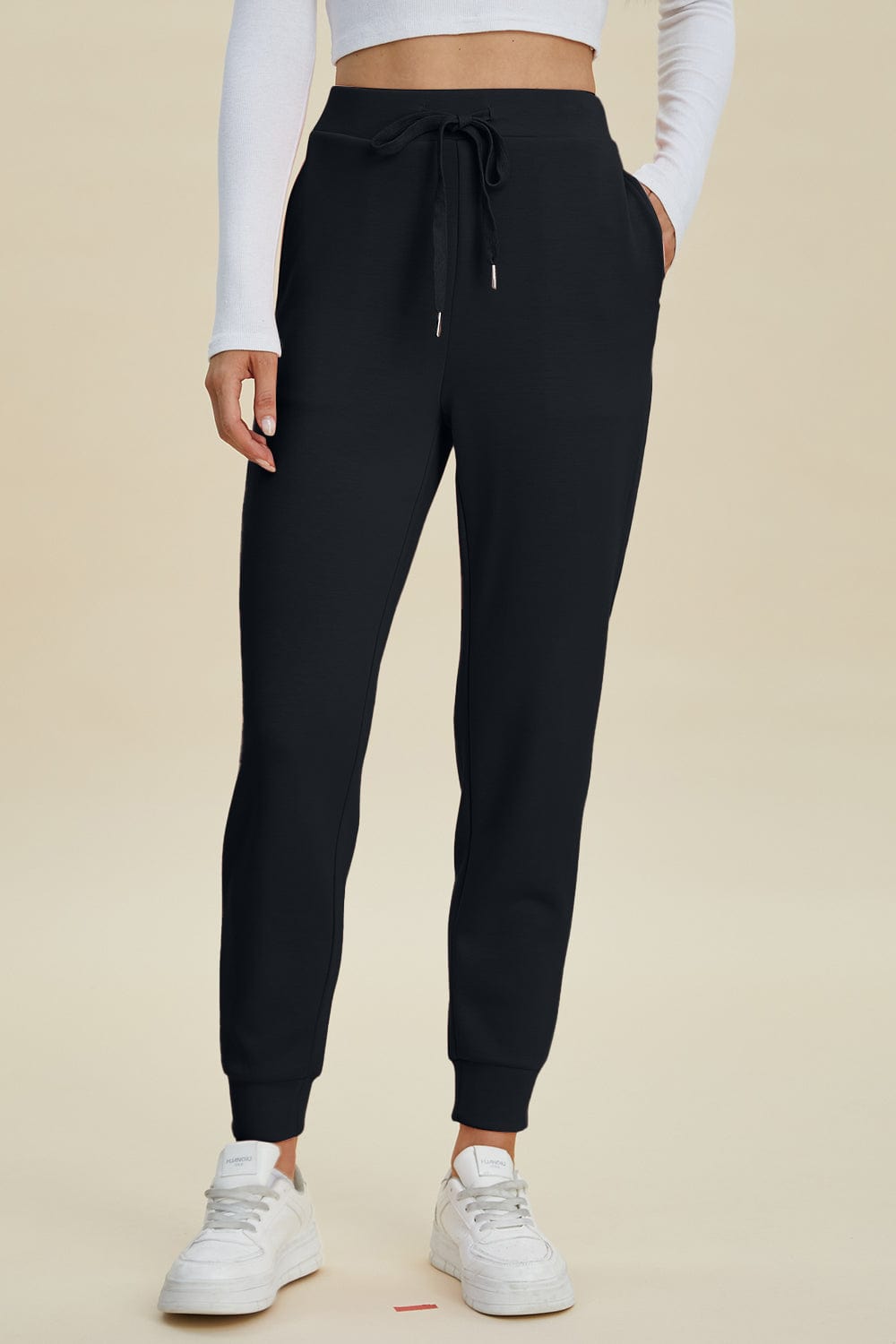 The802Gypsy bottom/pants Black / S GYPSY-Basic Bae-Air Scuba Drawstring High Waist Joggers