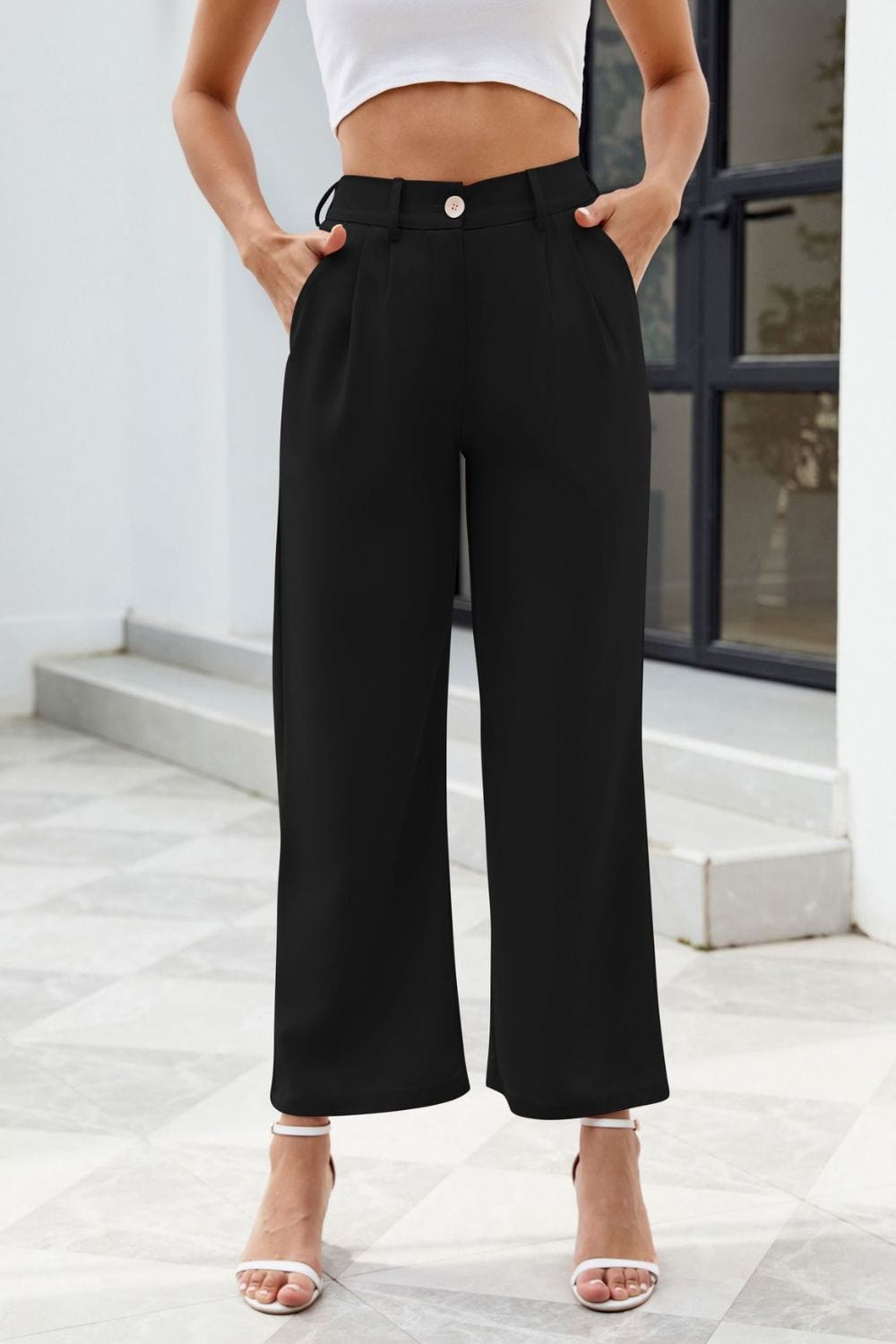 The802Gypsy bottom/pants Black / S GYPSY-Pocketed High Waist Pants