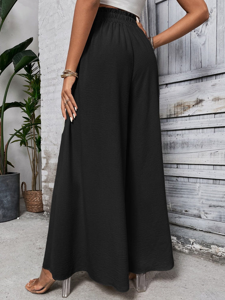 The802Gypsy bottom/pants Black / S GYPSY-Tied High Waist Wide Leg Pants