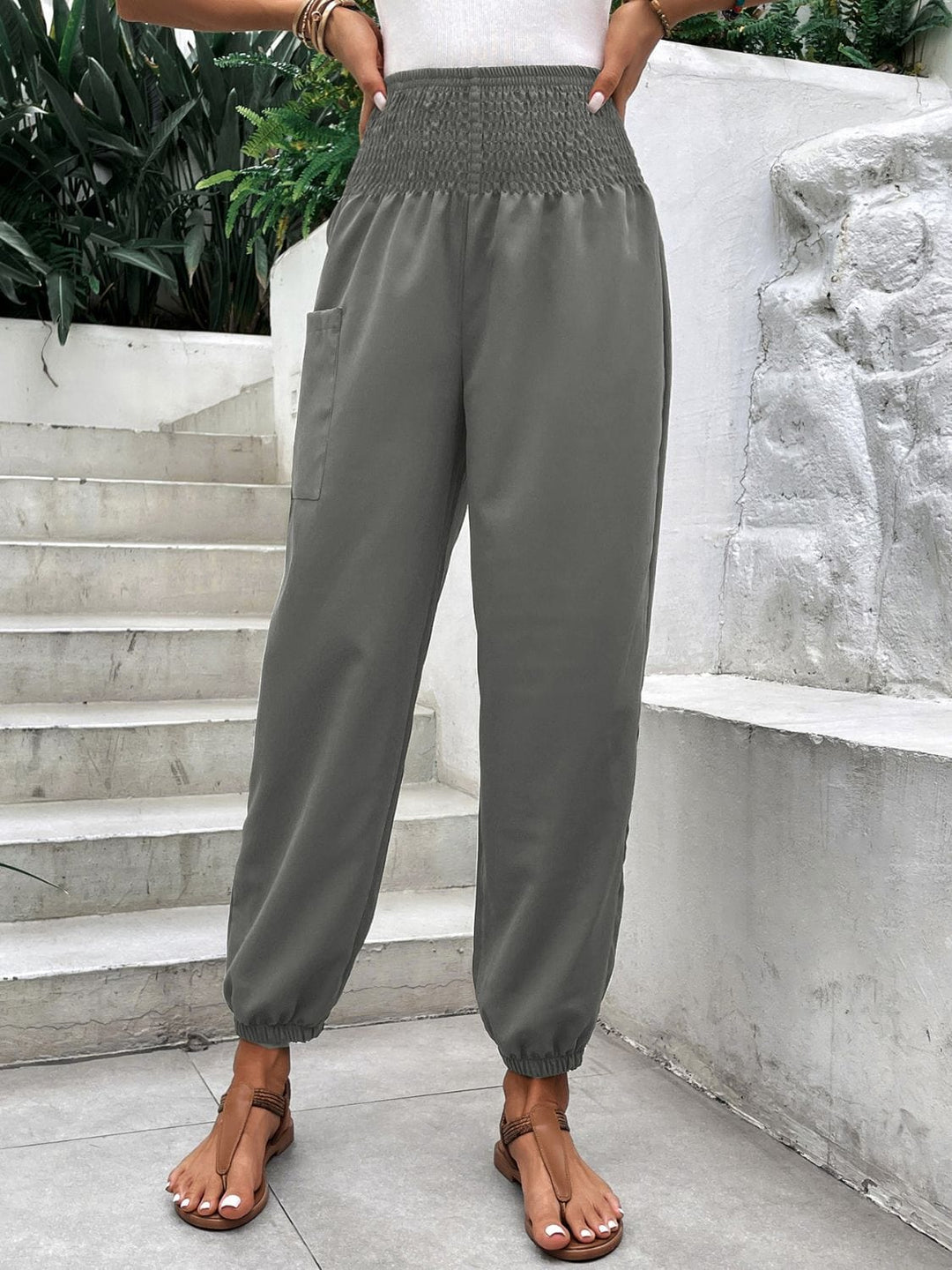 The802Gypsy bottom/pants Gray / S GYPSY-High Rise Joggers with Pockets