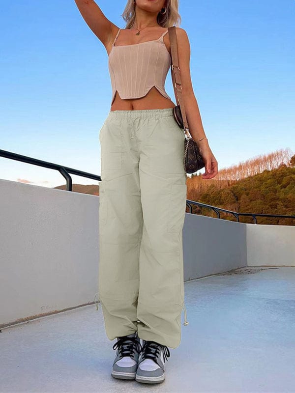 The802Gypsy bottom/pants GYPSY GIRL-Loose Multi-Pocket Straight Cargo Pants