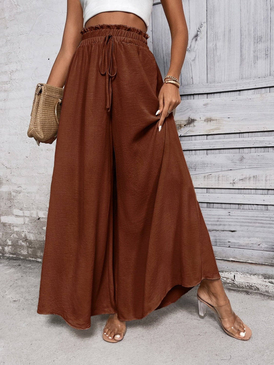 The802Gypsy bottom/pants GYPSY-Tied High Waist Wide Leg Pants