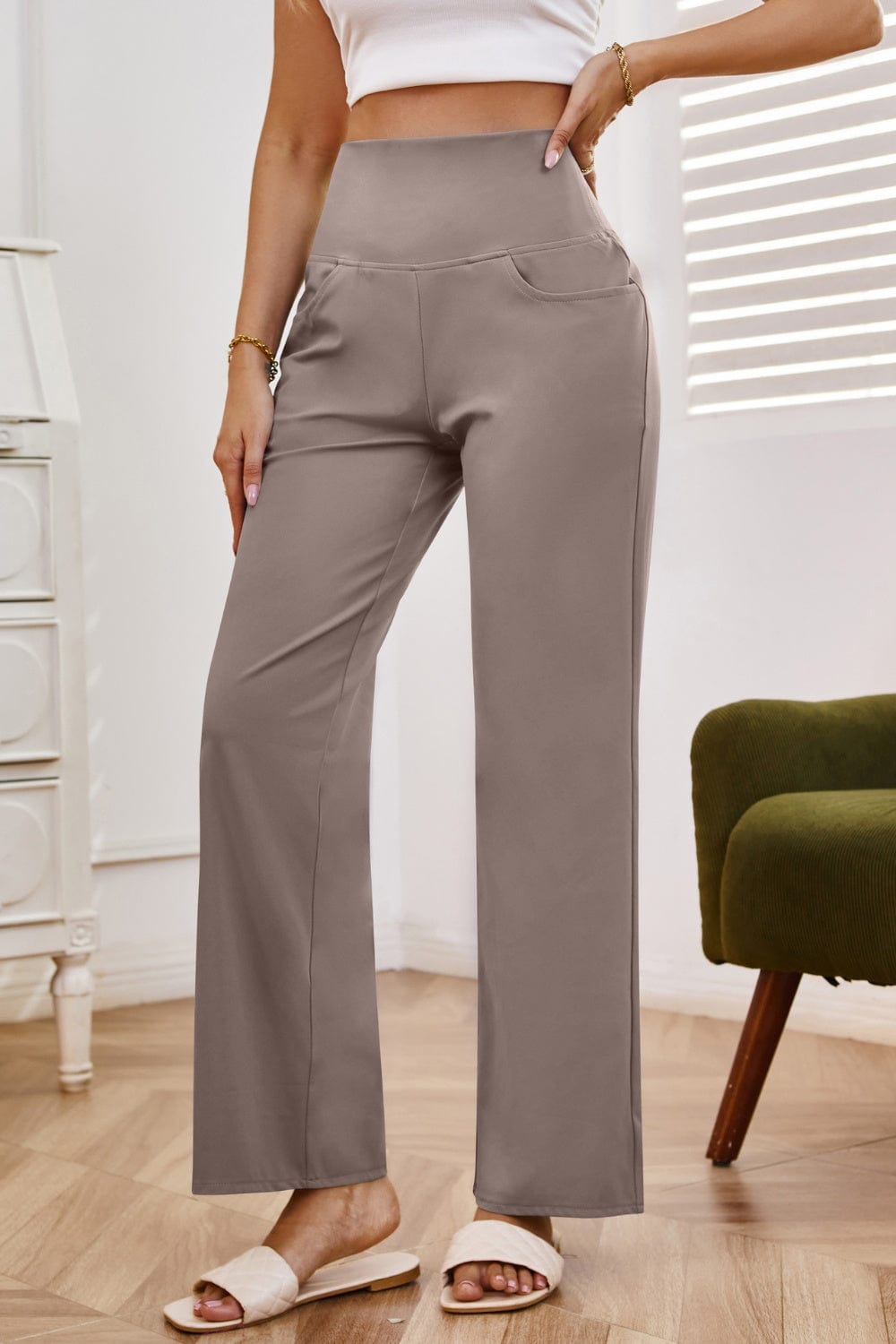 The802Gypsy bottom/pants High Waist Wide Leg Pants with Pockets