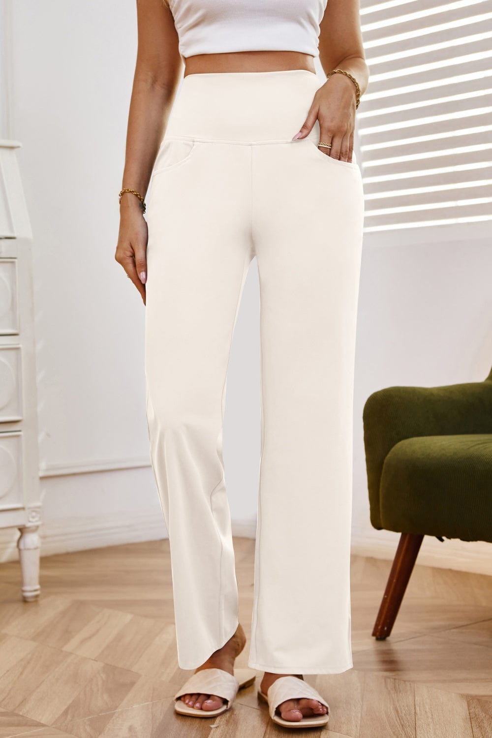 The802Gypsy bottom/pants High Waist Wide Leg Pants with Pockets