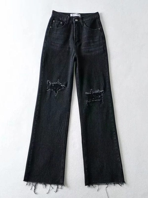 The802Gypsy Bottoms/Jeans Black / XS GYPSY GIRL-Street Loose Jeans