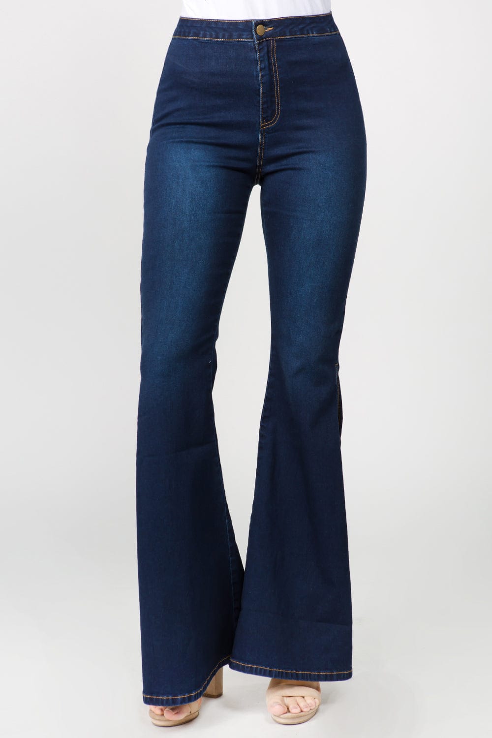 The802Gypsy Bottoms/Jeans Blue / S ❤️GYPSY-American Bazi- Side Slit Flare Jeans