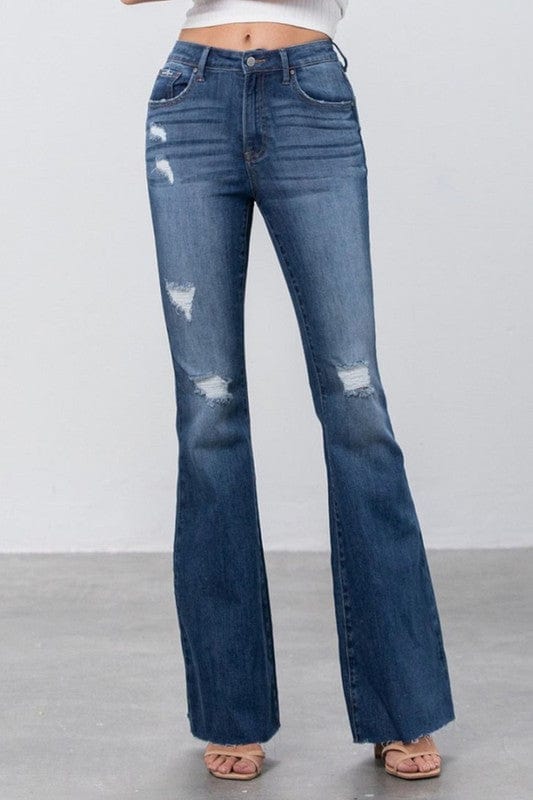 The802Gypsy Bottoms/Jeans ❤️GYPSY FOX-Insane Gene-MID RISE DARK WASH FLARE JEANS