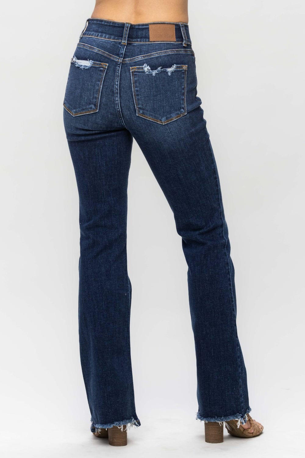 The802Gypsy Bottoms/Jeans ❤️GYPSY-Judy Blue-Frayed Hem Bootcut Jeans