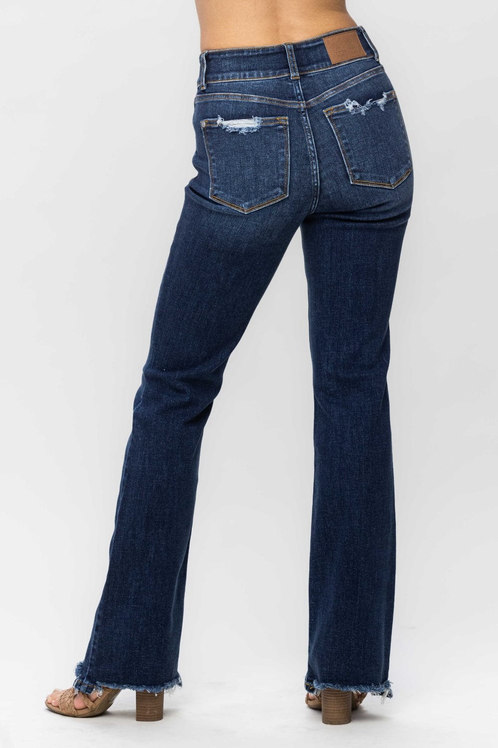 The802Gypsy Bottoms/Jeans ❤️GYPSY-Judy Blue-Frayed Hem Bootcut Jeans