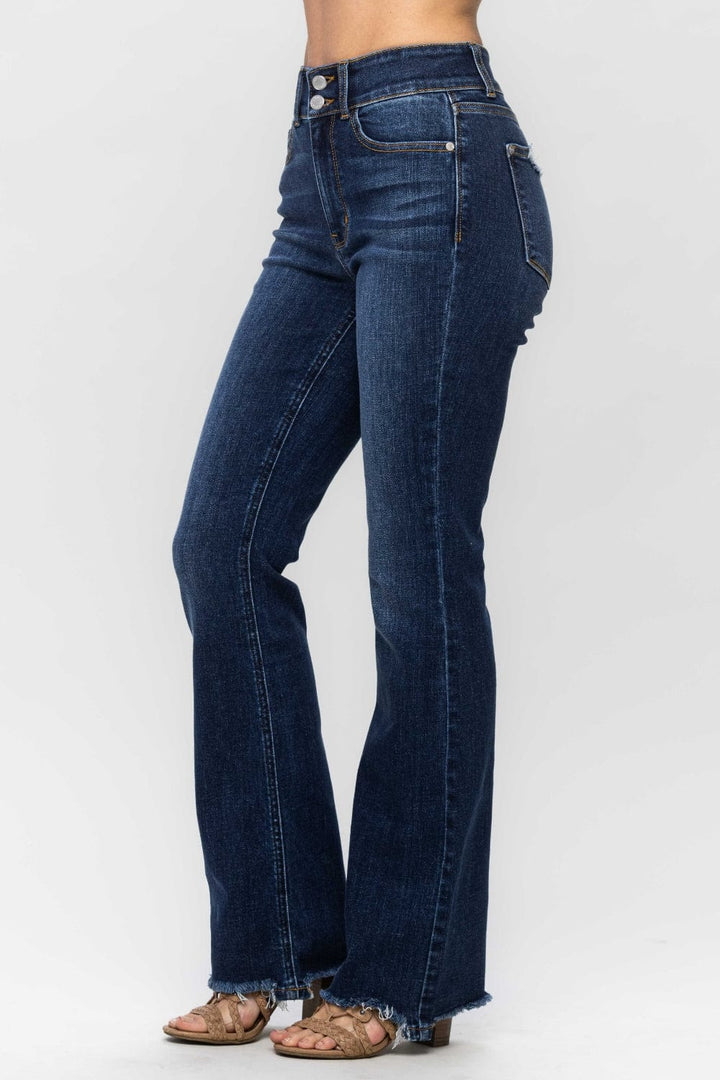 The802Gypsy Bottoms/Jeans ❤️GYPSY-Judy Blue-Frayed Hem Bootcut Jeans