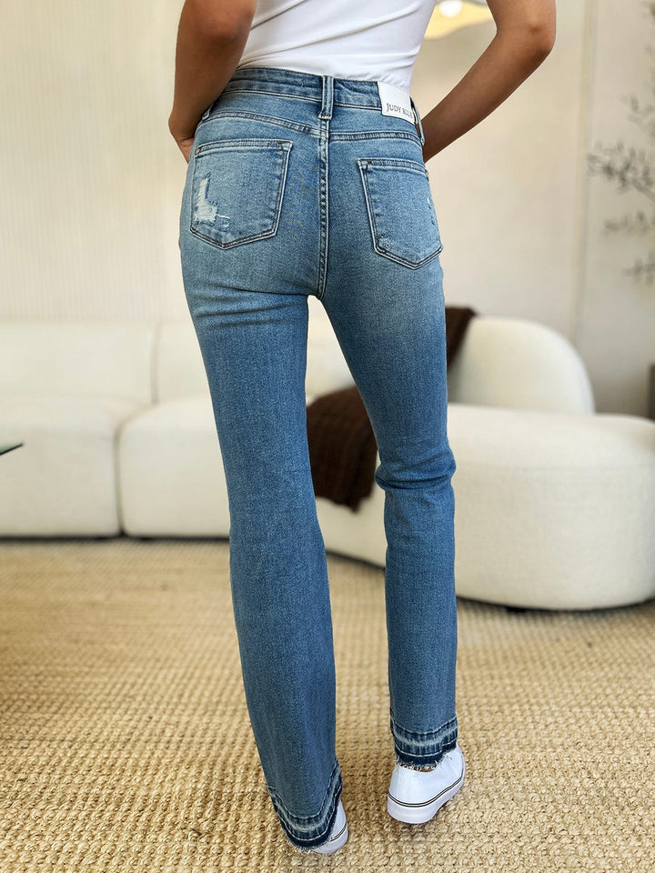 The802Gypsy Bottoms/Jeans ❤️GYPSY-Judy Blue-Mid Rise Destroyed Hem Distressed Jeans 🔷