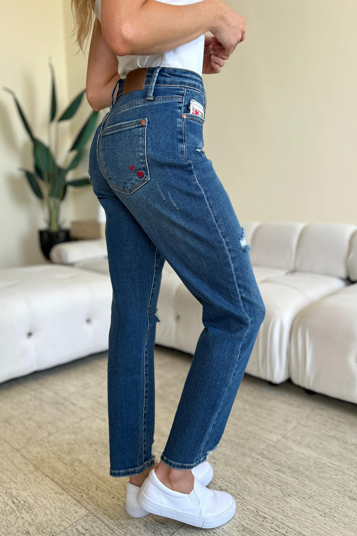 The802Gypsy Bottoms/Jeans ❤️GYPSY-Judy Blue-Queen Of Hearts Coin Pocket BF Jeans 🔷