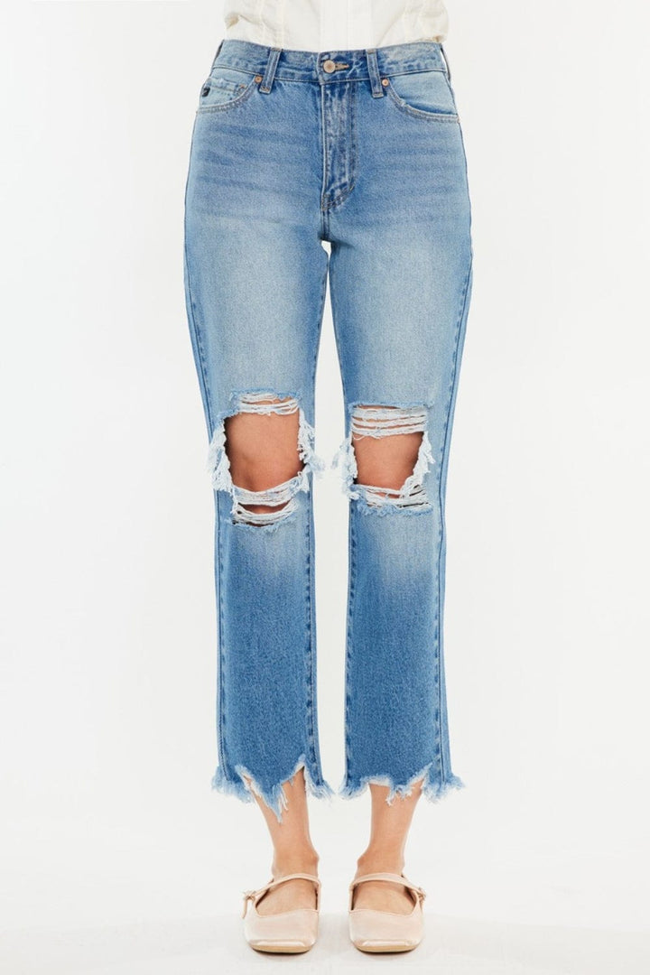 The802Gypsy Bottoms/Jeans ❤️GYPSY-Kancan-Distressed Frayed Hem Cropped Jeans