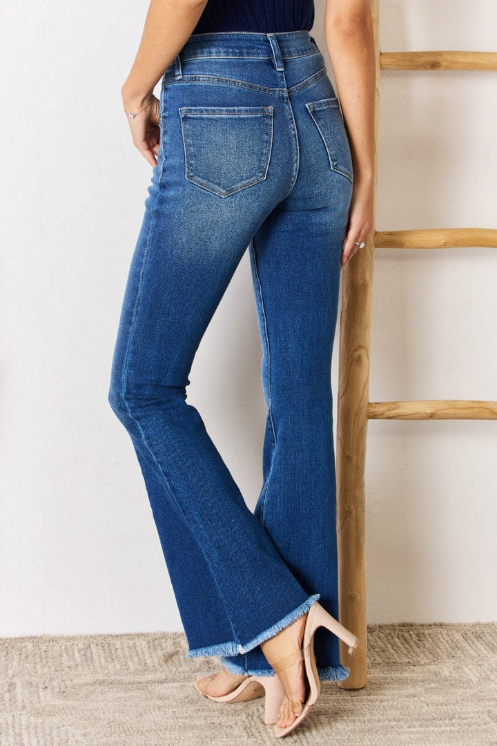 The802Gypsy Bottoms/Jeans ❤️GYPSY-Kancan-High Rise Raw Hem Flare Jeans