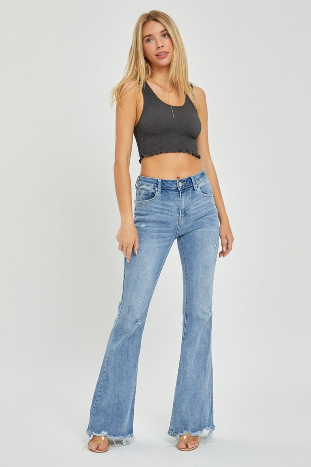 the802gypsy Bottoms/Jeans ❤️GYPSY-Risen- High Rise Frayed Hem Flare Jeans