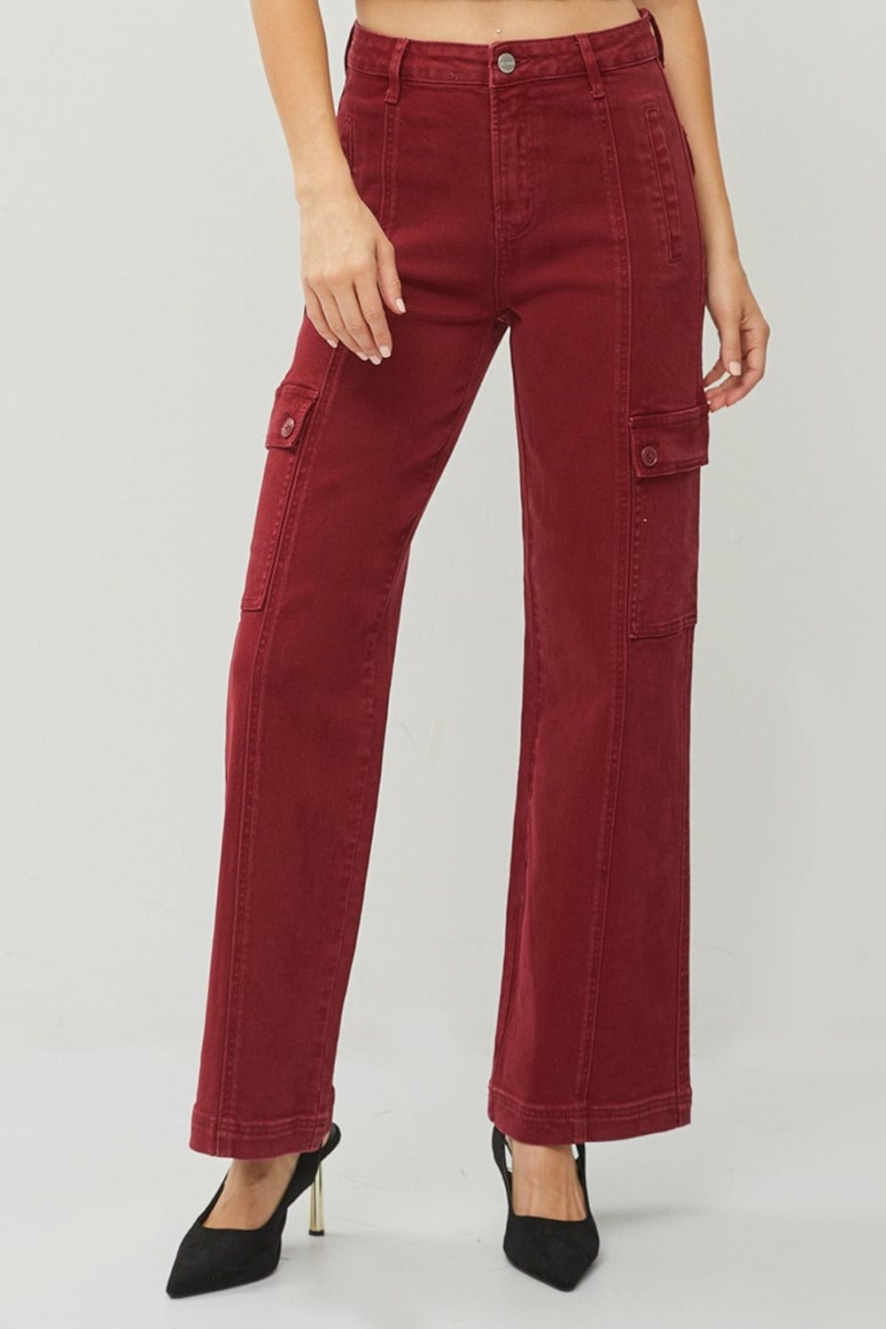 The802Gypsy Bottoms/Jeans ❤️GYPSY-RISEN-High Rise Wide Leg Cargo Jeans