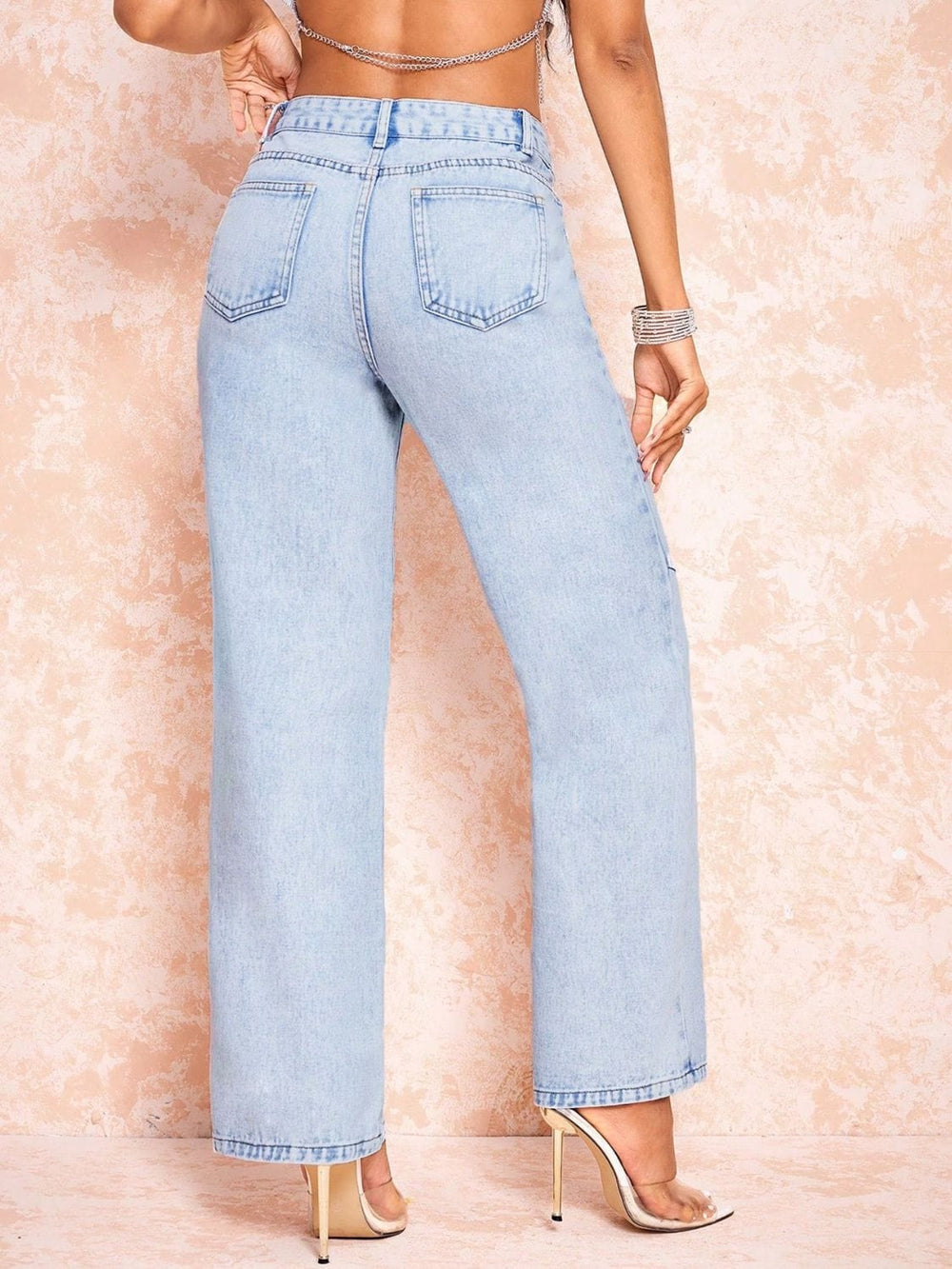 The802Gypsy Bottoms/Jeans GYPSY-Straight Wide Leg Jeans with Pockets