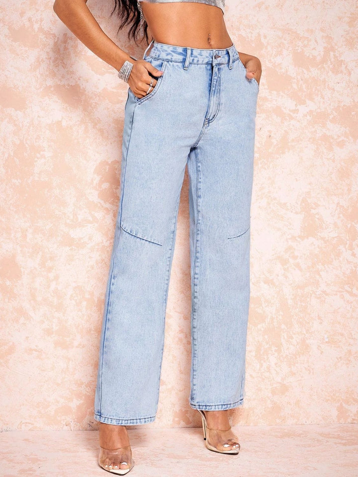 The802Gypsy Bottoms/Jeans GYPSY-Straight Wide Leg Jeans with Pockets