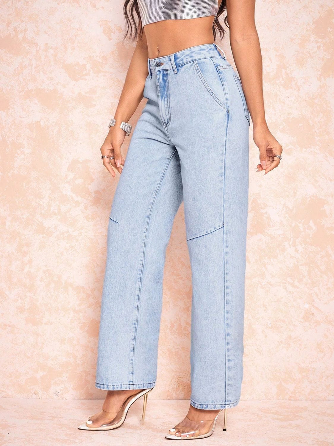 The802Gypsy Bottoms/Jeans GYPSY-Straight Wide Leg Jeans with Pockets