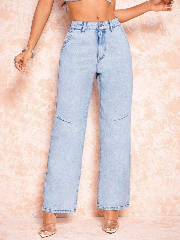 The802Gypsy Bottoms/Jeans GYPSY-Straight Wide Leg Jeans with Pockets