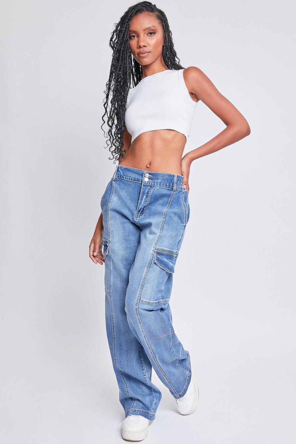 The802Gypsy Bottoms/Jeans ❤️GYPSY-YMI Jeanswear- High-Rise Straight Cargo Jeans