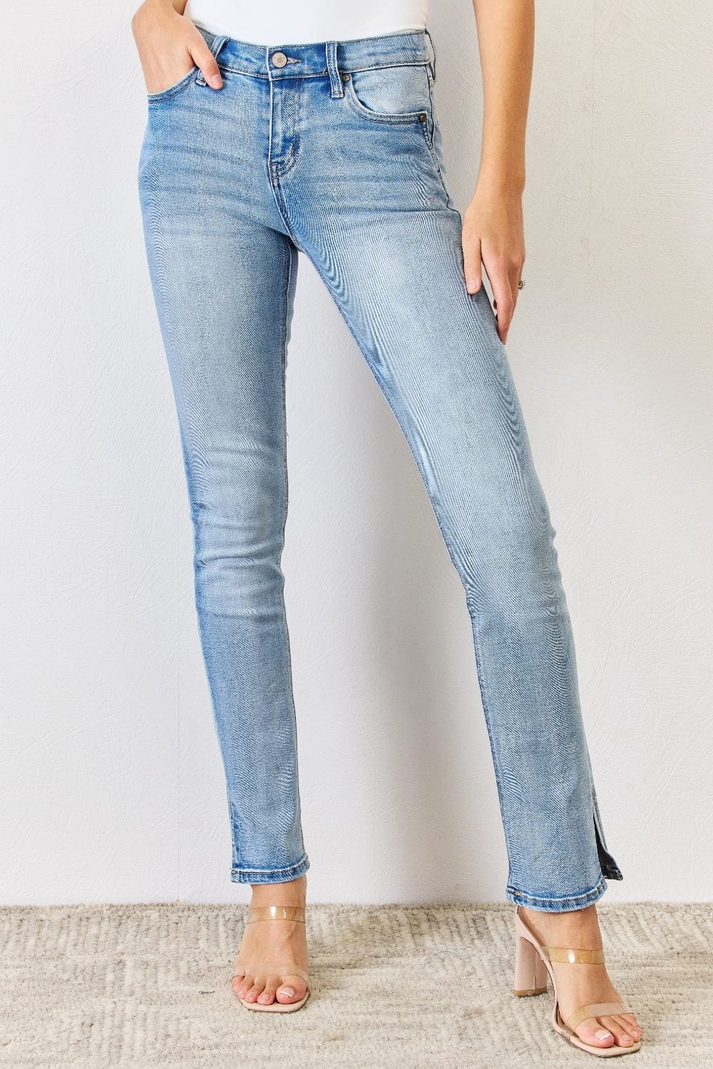 The802Gypsy Bottoms/Jeans Medium / 1(24) ❤️GYPSY-Kancan-Mid Rise Y2K Slit Bootcut Jeans