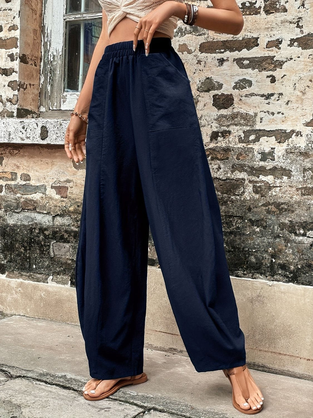 The802Gypsy Bottoms/Pants & Culotte GYPSY-Elastic Waist Pants with Pockets