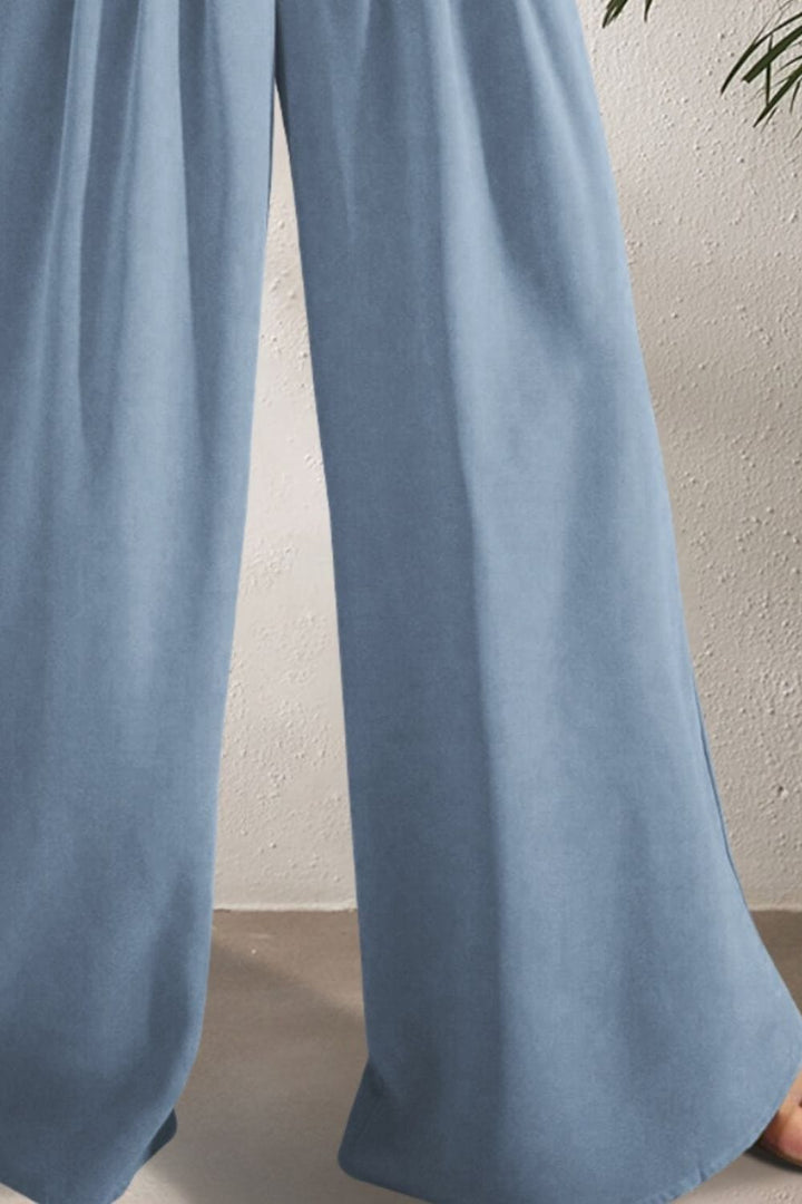The802Gypsy Bottoms/Pants & Culotte GYPSY-High Waist Wide Leg Trouser Pants