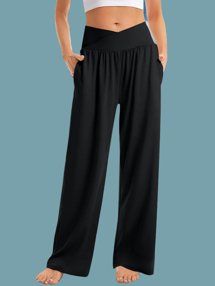 The802Gypsy Bottoms/Pants & Culotte GYPSY-Pocketed High Waist Wide Leg Trouser Pants 🔷