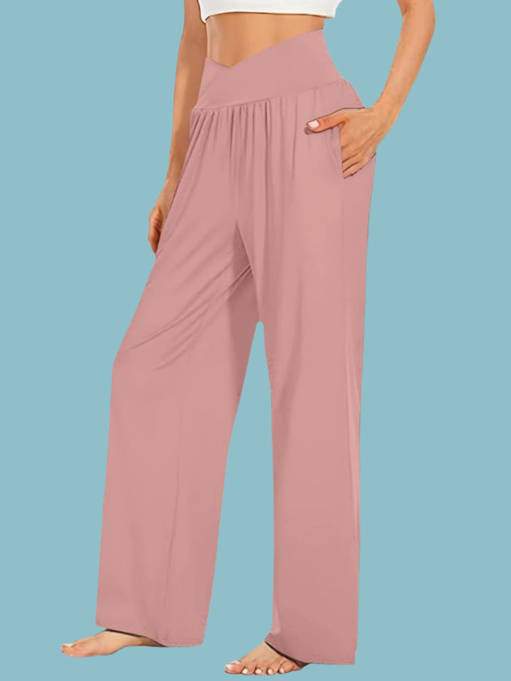 The802Gypsy Bottoms/Pants & Culotte GYPSY-Pocketed High Waist Wide Leg Trouser Pants 🔷