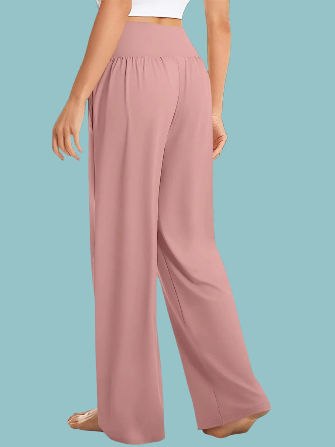 The802Gypsy Bottoms/Pants & Culotte GYPSY-Pocketed High Waist Wide Leg Trouser Pants 🔷